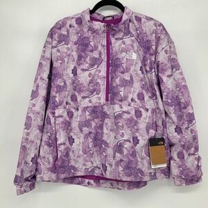 The North Face NEW Women's XL Hydrenaline Pullover Anorak‎ Jacket Purple AOP